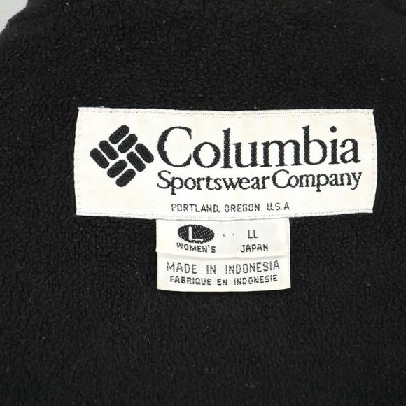 Columbia Jacket Womens Large Black Nylon Softshell Fleece Lined Full Zip Pockets - Picture 3 of 16